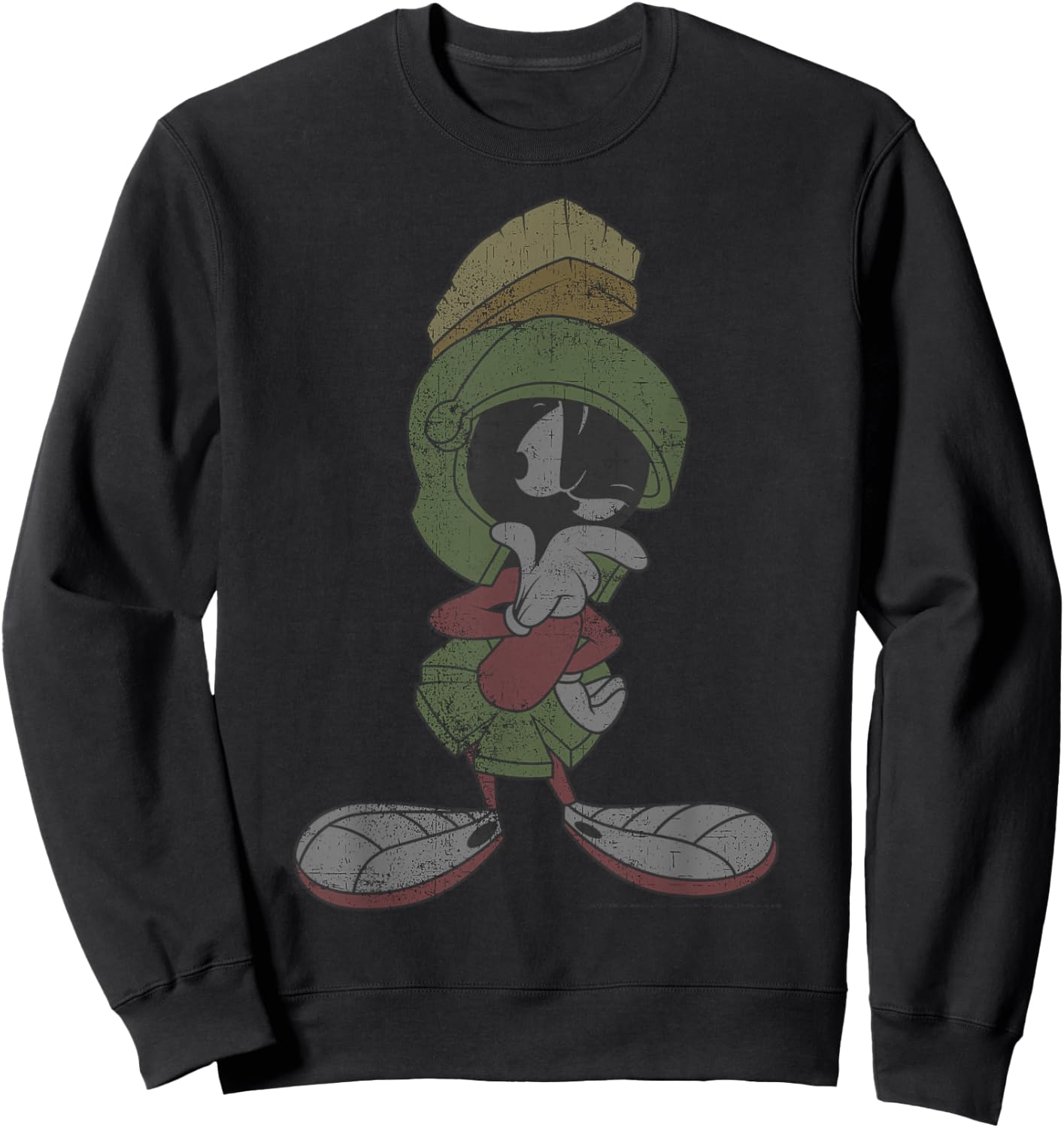 Looney Tunes Marvin The Martian Vintage Portrait Sweatshirt - Sweatshirt | Black