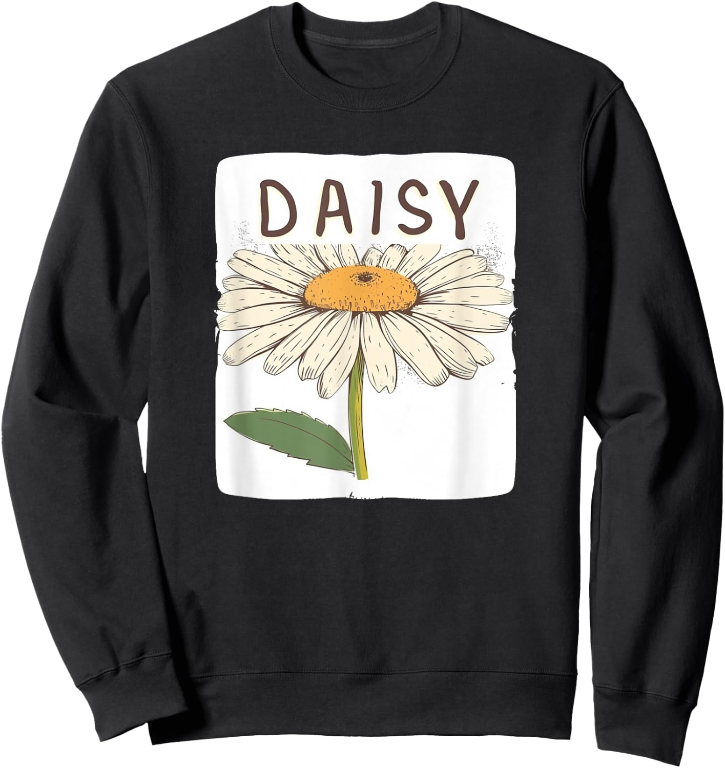 Cute Daisy Flower for Kids and Adults Sweatshirt - Sweatshirt | Black