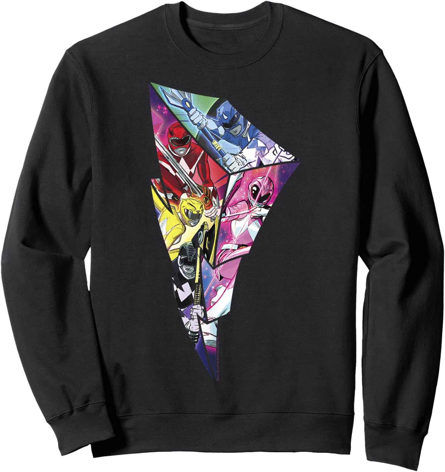 Power Rangers Retro Full On Megazord Float Sweatshirt - Sweatshirt | Black