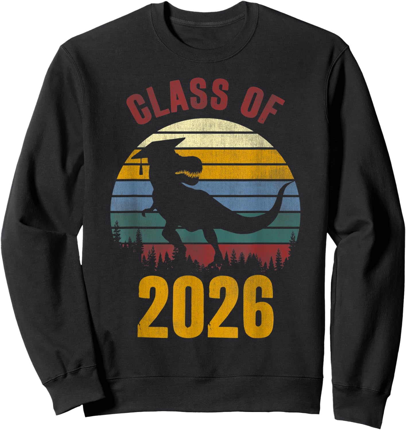 Dinosaur Class Of 2026 First Day 7th Grade Boys Kids Gift Sweatshirt - Sweatshirt | Black