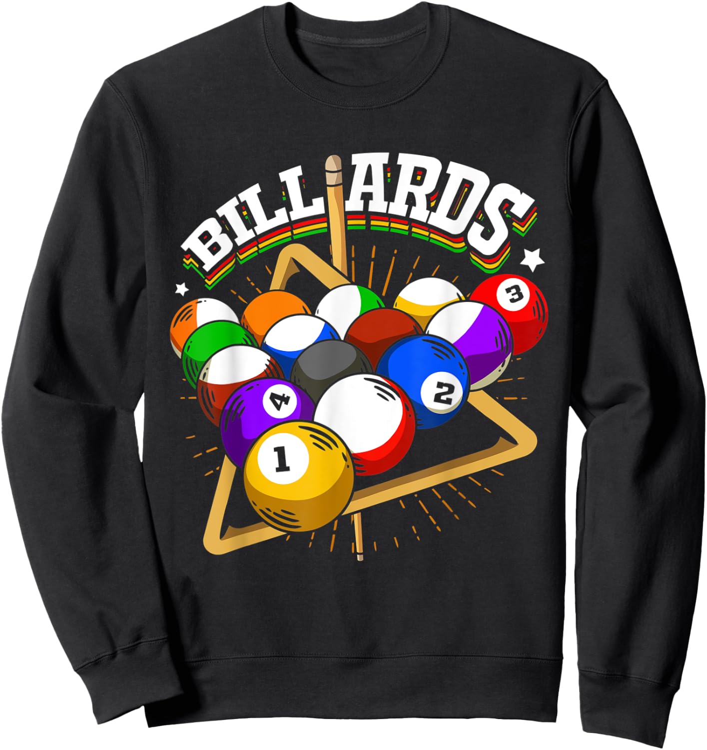 Funny Billiards design for 8-Balls and Pool Player Sweatshirt - Sweatshirt | Black