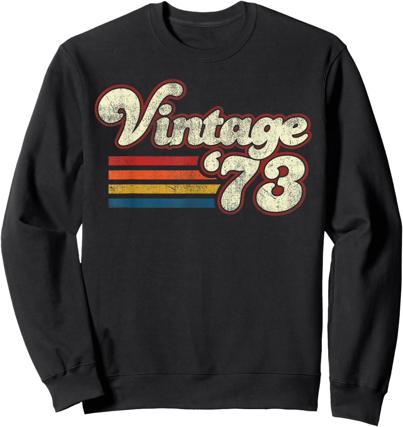 Vintage 1973 Birthday Sweatshirt - Sweatshirt | Black