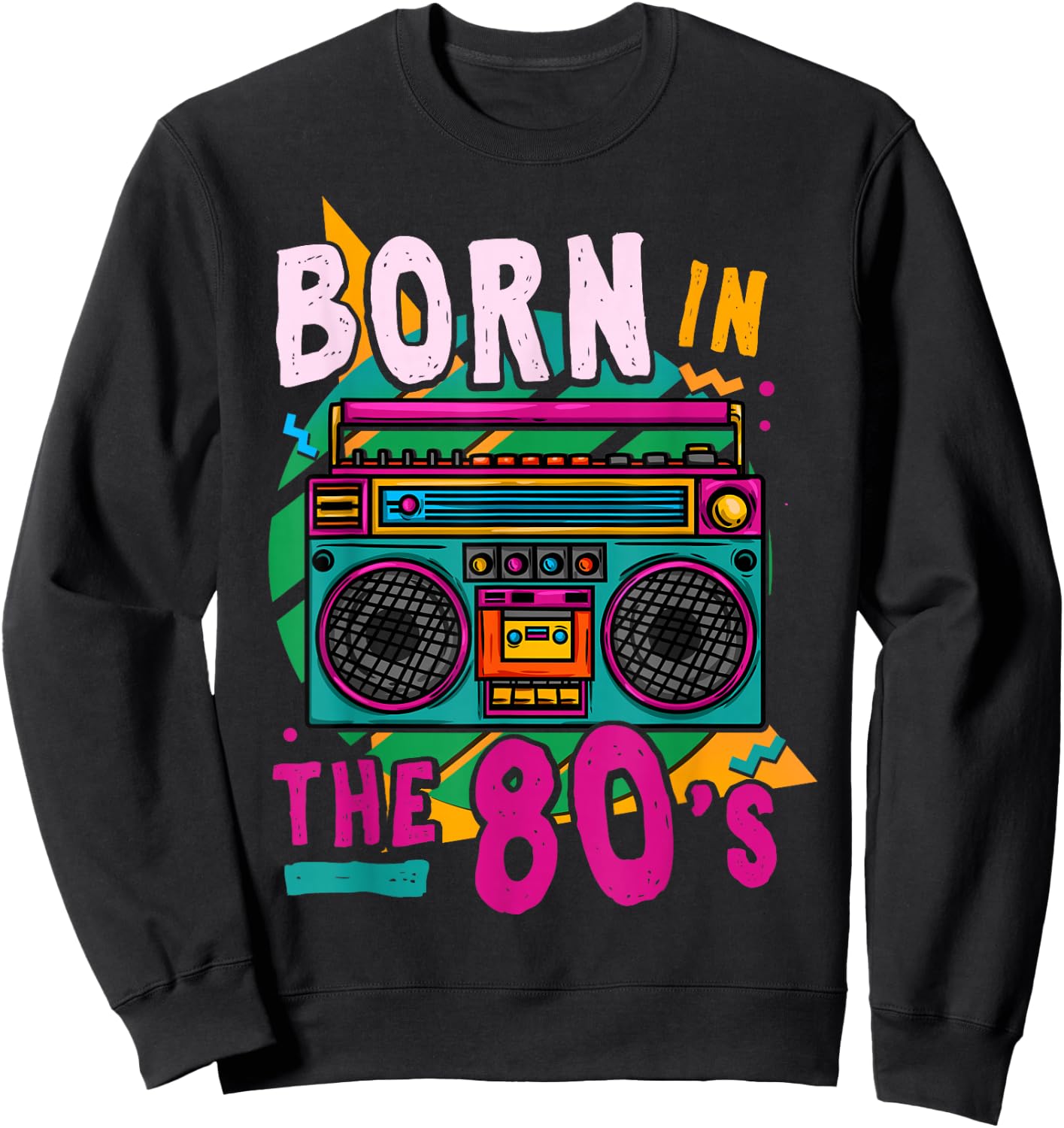 1980 80s 80s Birthday Retro Sweatshirt - Sweatshirt | Black