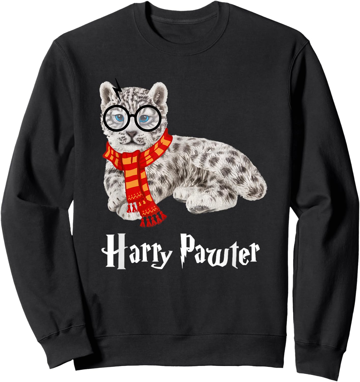 Magic Snow Leopard, Harry Pawter Funny Sweatshirt - Sweatshirt | Black