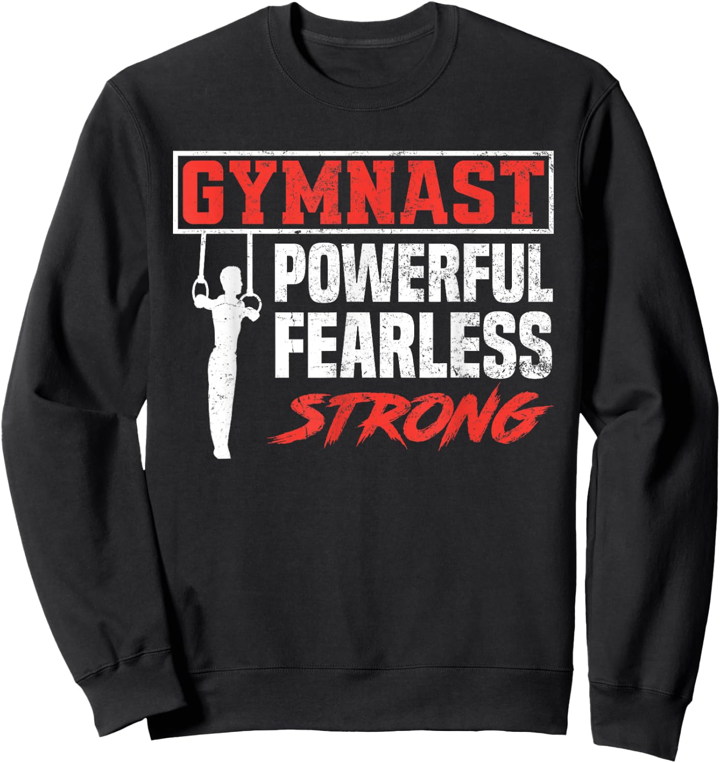 Boys Gymnastics Sports Strong Funny Gymnast Sweatshirt - Sweatshirt | Black