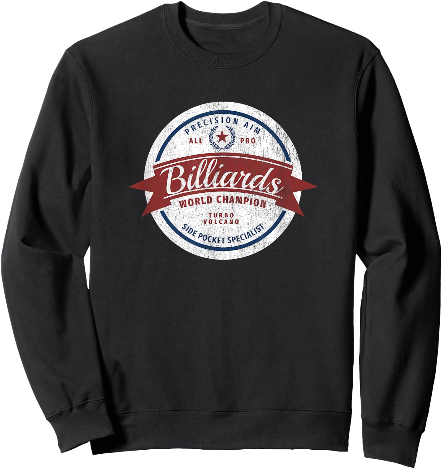 Retro Billiards World Champion “Side Pocket Specialist” Sweatshirt - Sweatshirt | Black