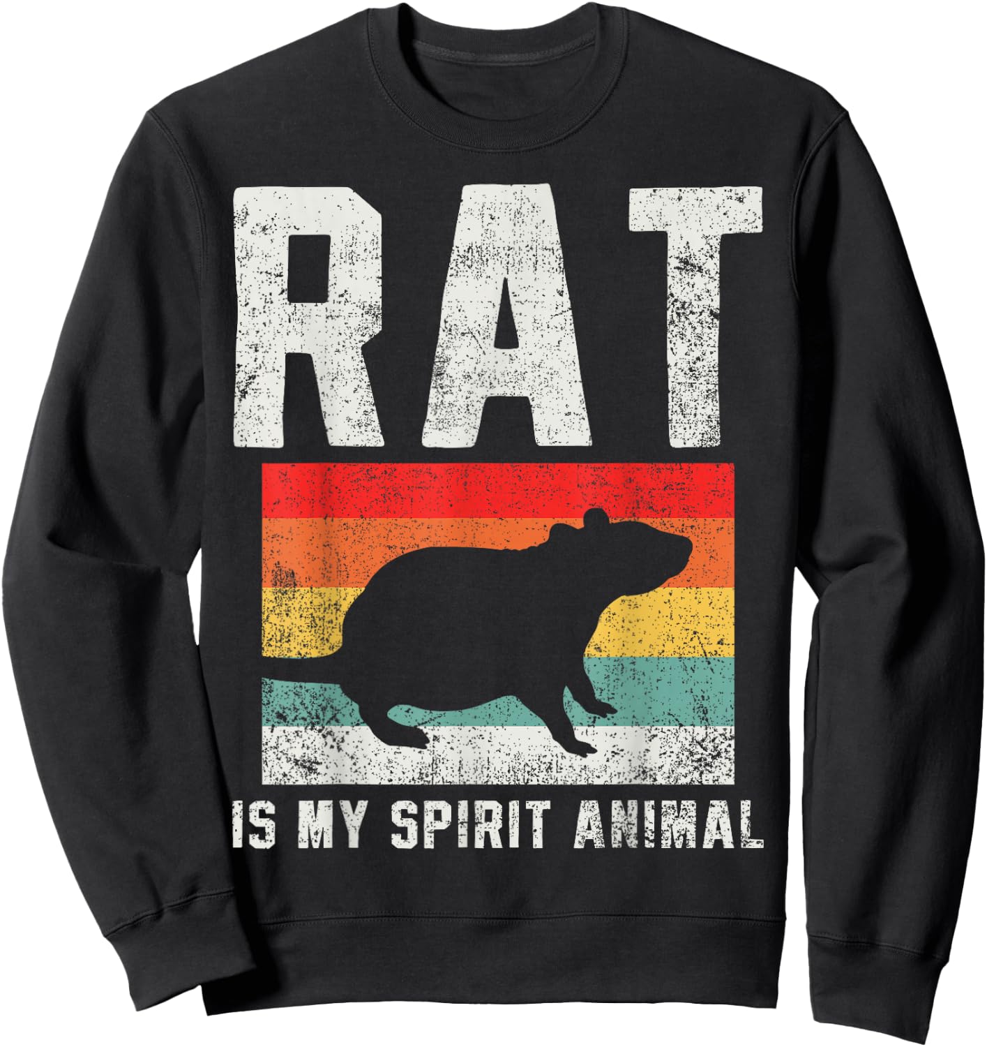 Rat Retro Vintage Sweatshirt - Sweatshirt | Black