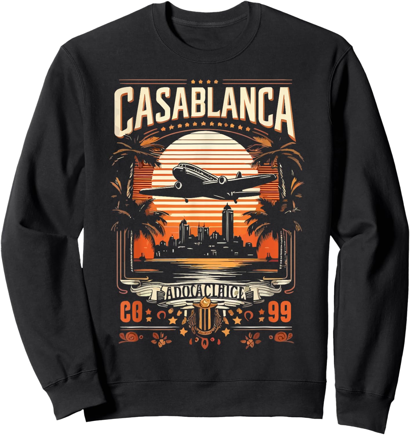 Casablanca Skyline Sweatshirt - Sweatshirt | Black