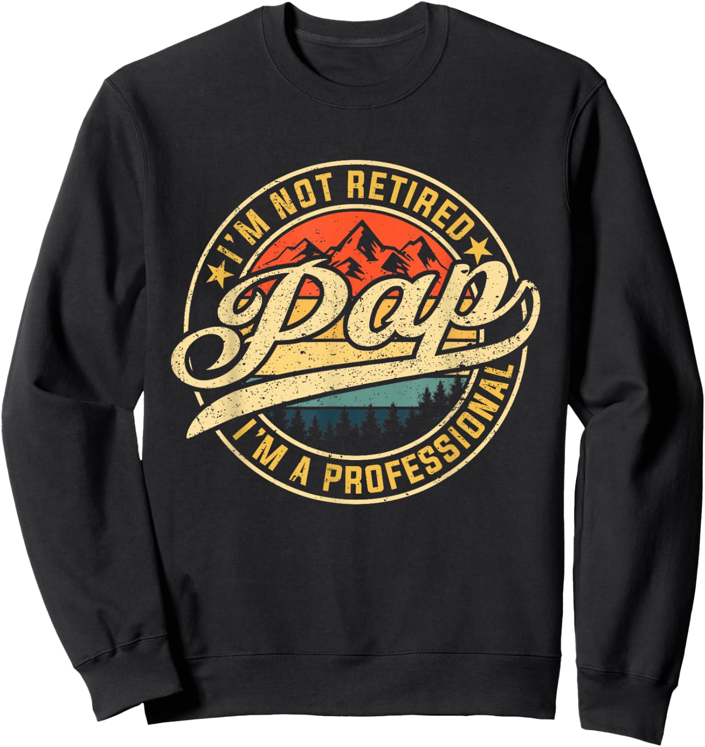 I'm Not Retired I'm A Professional Pap Funny Father's Day Sweatshirt - Sweatshirt | Black