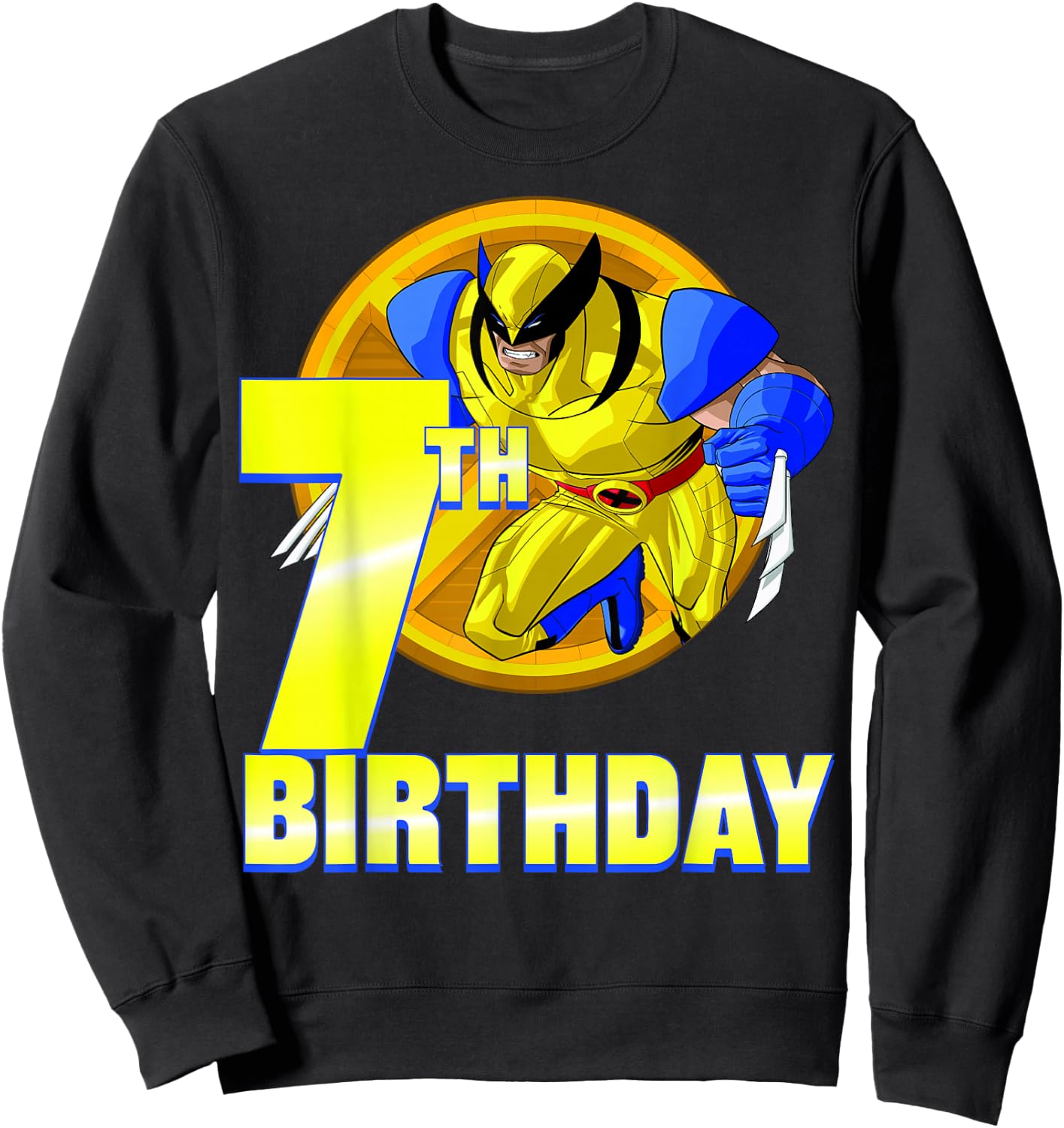 Marvel X-Men Wolverine 7th Birthday Badge Sweatshirt - Sweatshirt | Black