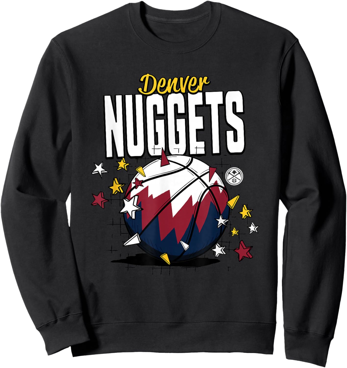 NBA Denver Nuggets Basketball Doodle Stars Sweatshirt - Sweatshirt | Black