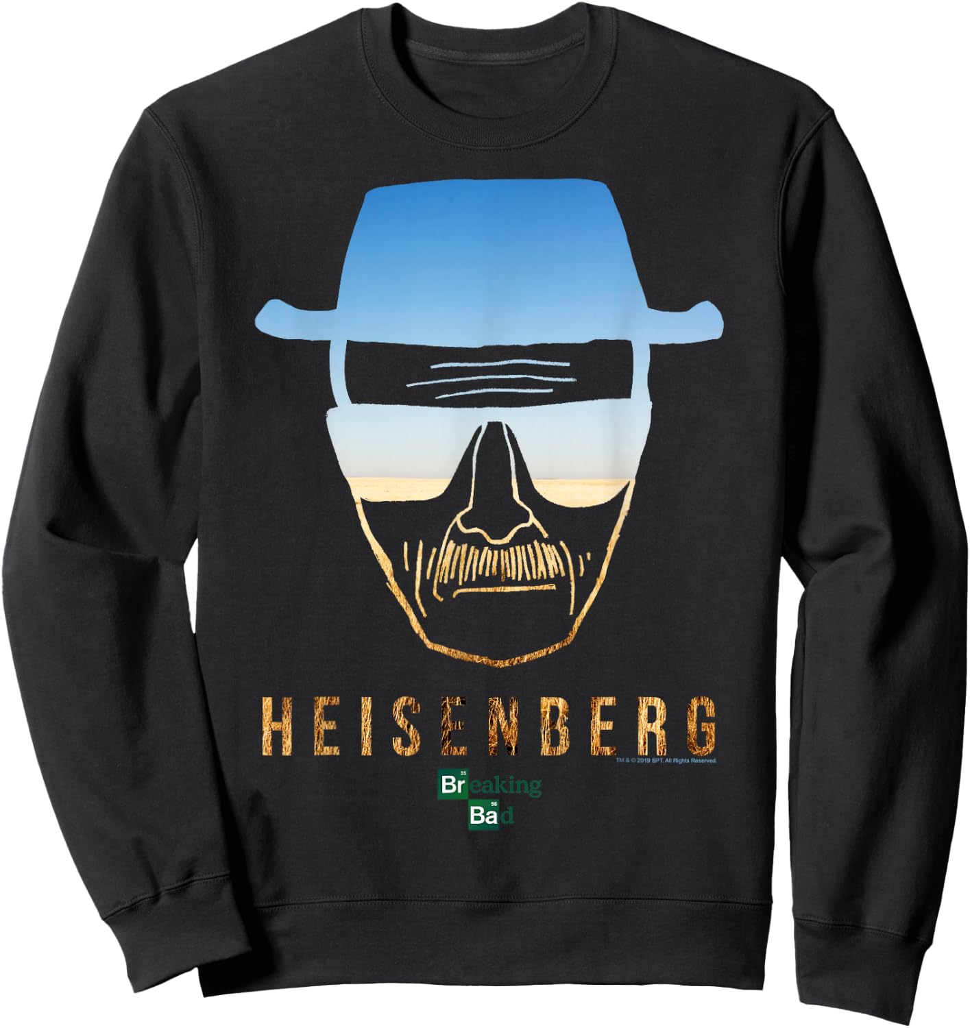 Breaking Bad Heisenberg Desert Horizon Outline Small Sweatshirt - Sweatshirt | Black