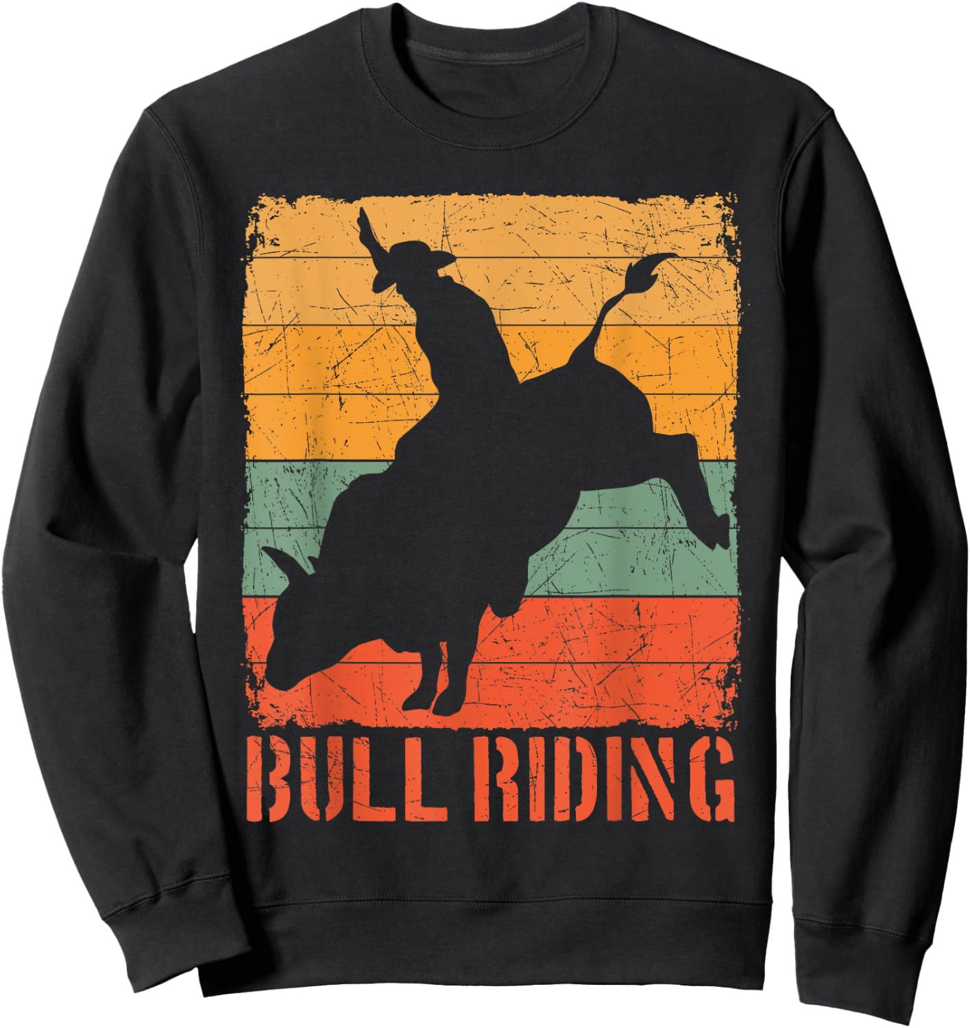 Bull Rider Riding Cowboy Cowgirl Rodeo Buck Off Sport Gift Sweatshirt - Sweatshirt | Black