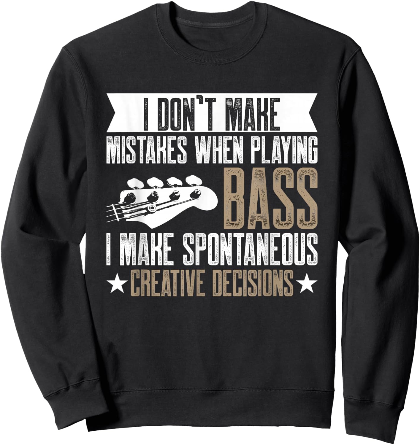 Bass Guitars Vintage Guitarist Guitar Player Gift Sweatshirt - Sweatshirt | Black