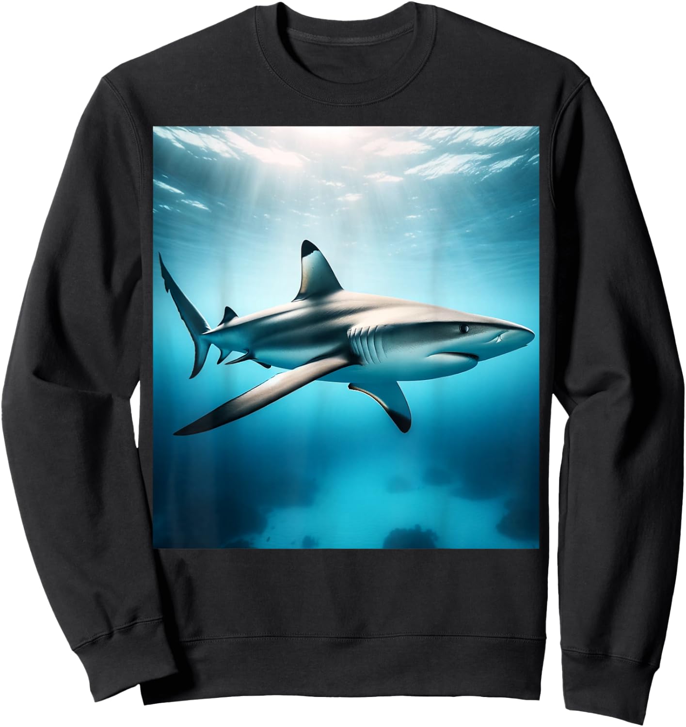 Blacktip Reef Shark Pacific Ocean Sweatshirt - Sweatshirt | Black