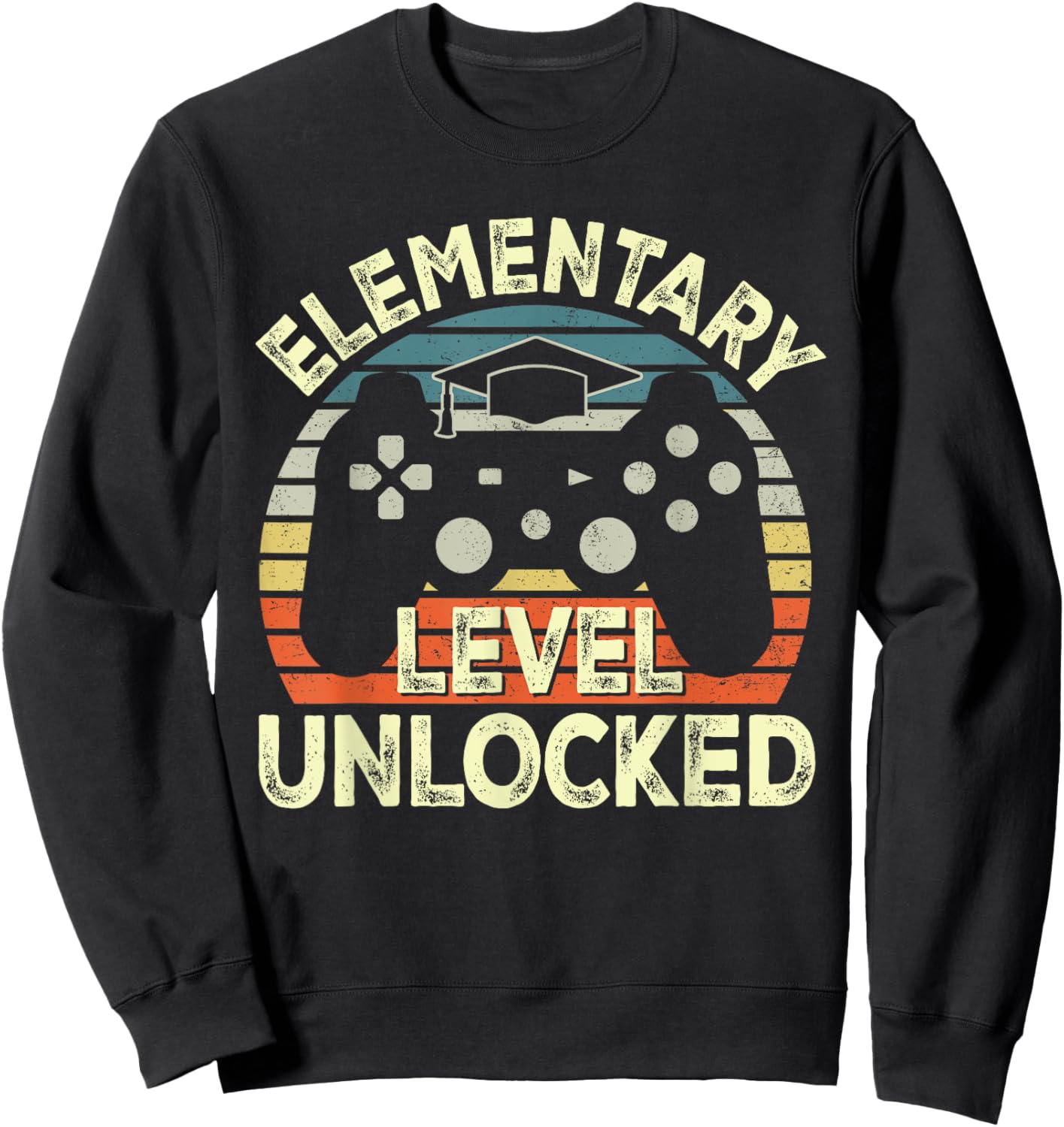 Elementary Level Unlocked Video Game Back to School Boys Sweatshirt - Sweatshirt | Black