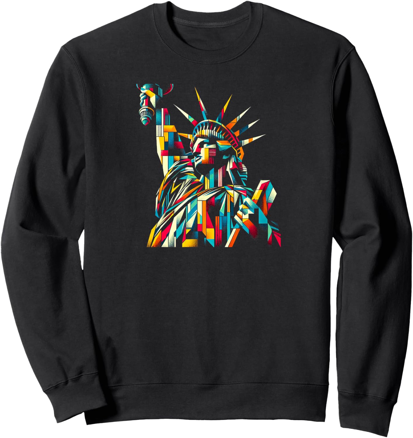 Statue of Liberty Design Sweatshirt - Sweatshirt | Black