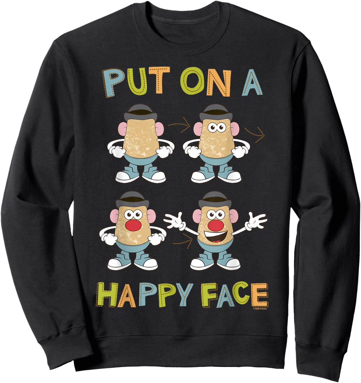 Mr. Potato Head Put On A Happy Face Sweatshirt - Sweatshirt | Black