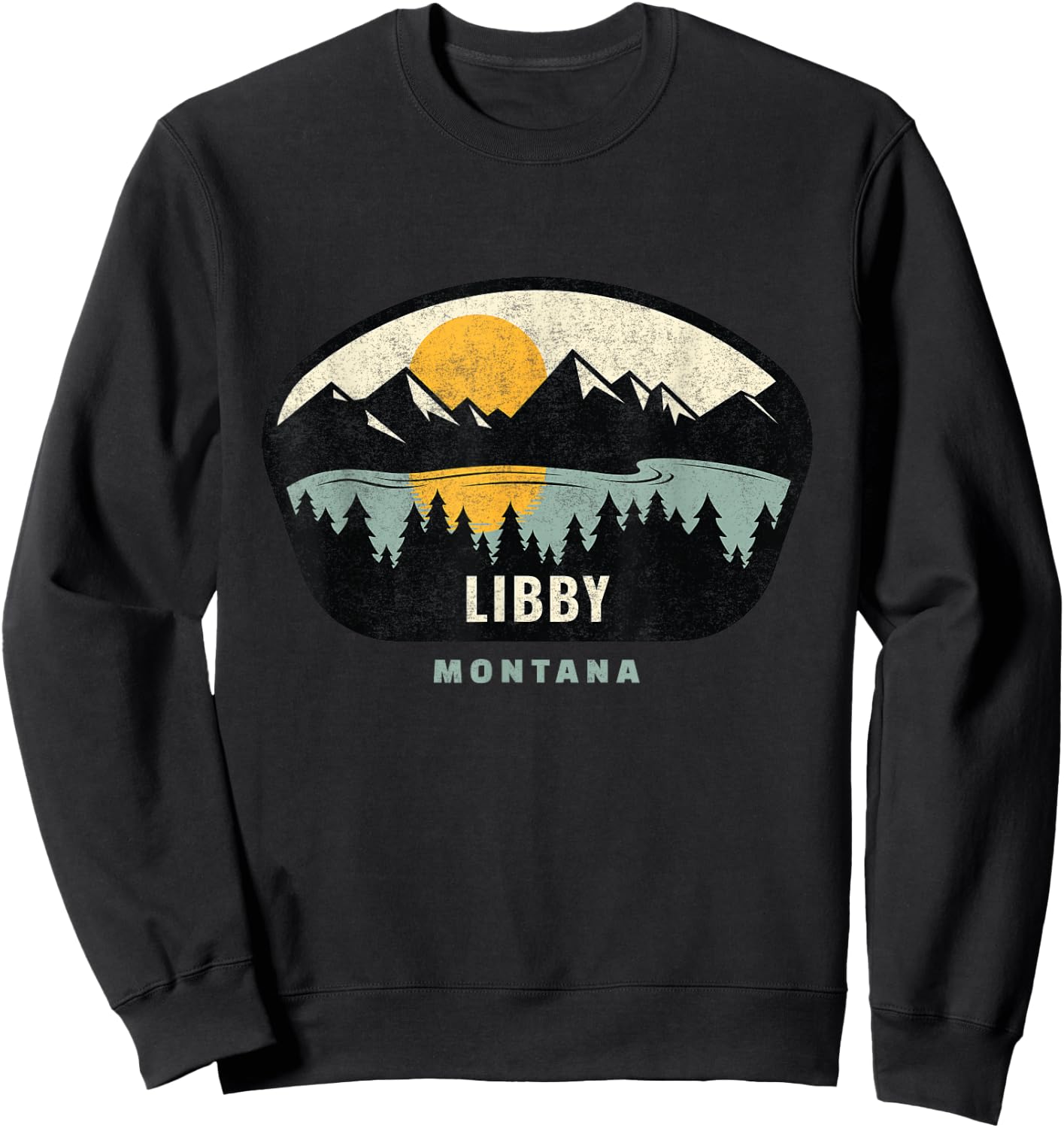 Libby Montana Design, MT Vacation Souuvenir Sweatshirt - Sweatshirt | Black