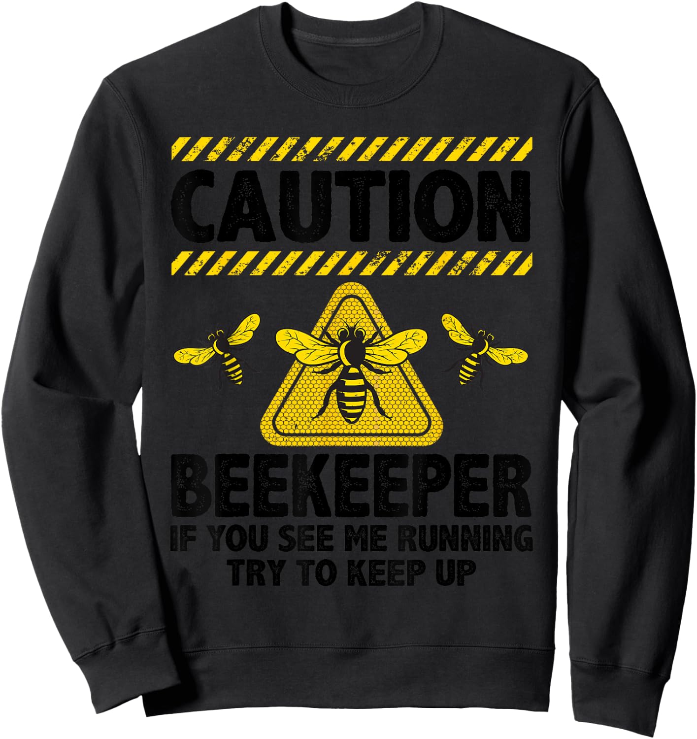 Funny Beekeeper Art Women Bee Hive Lover Beekeeping Sweatshirt - Sweatshirt | Black