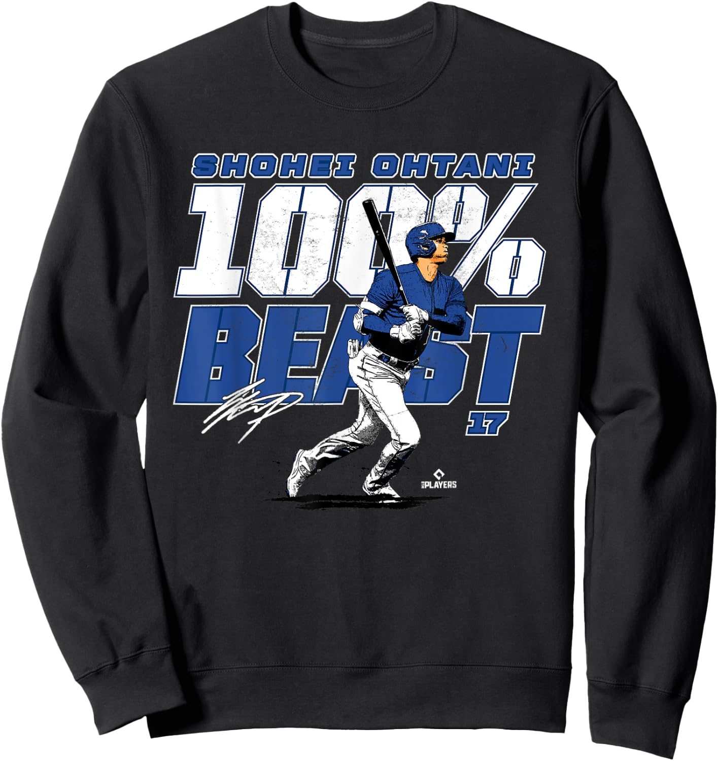 100 Percent Beast Shohei Ohtani Los Angeles Baseball MLBPA Sweatshirt - Sweatshirt | Black