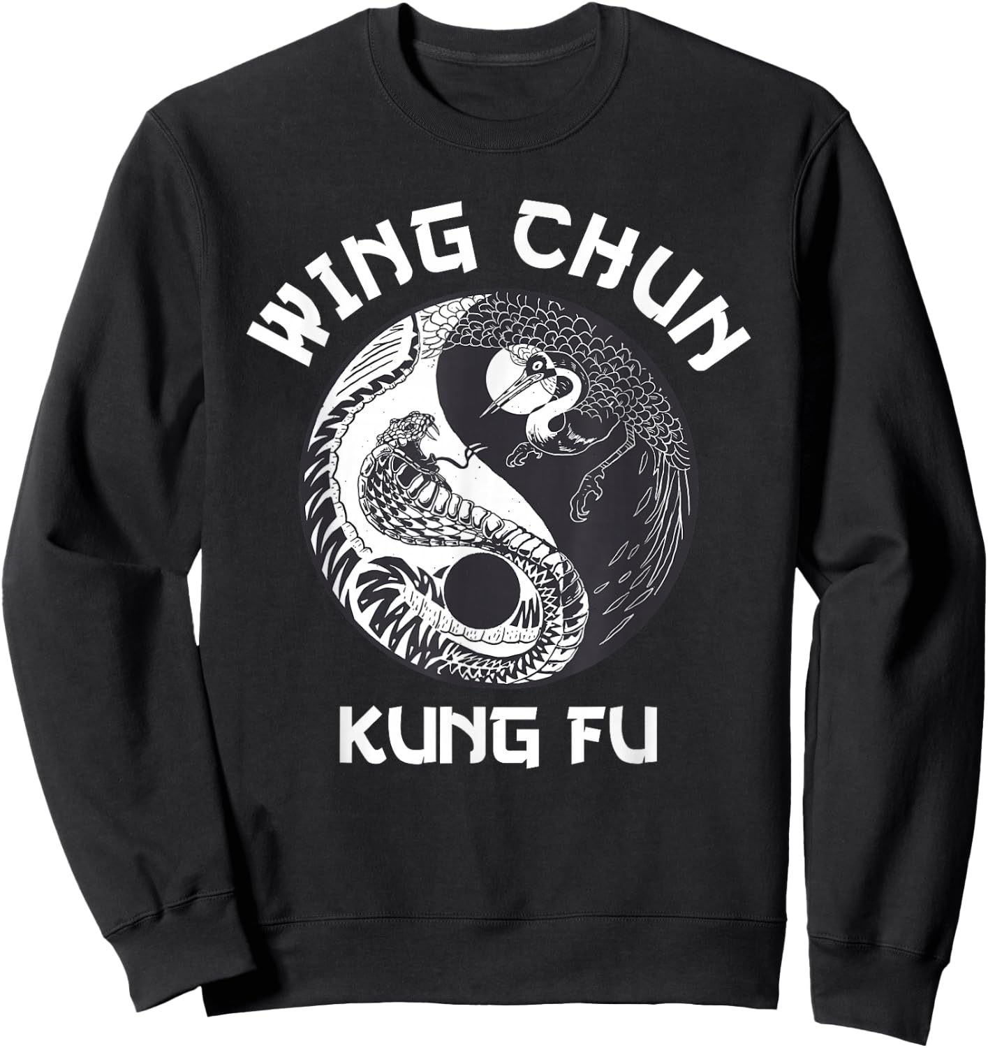 Wing Chun Yin Yang Snake Crane Sweatshirt - Sweatshirt | Black