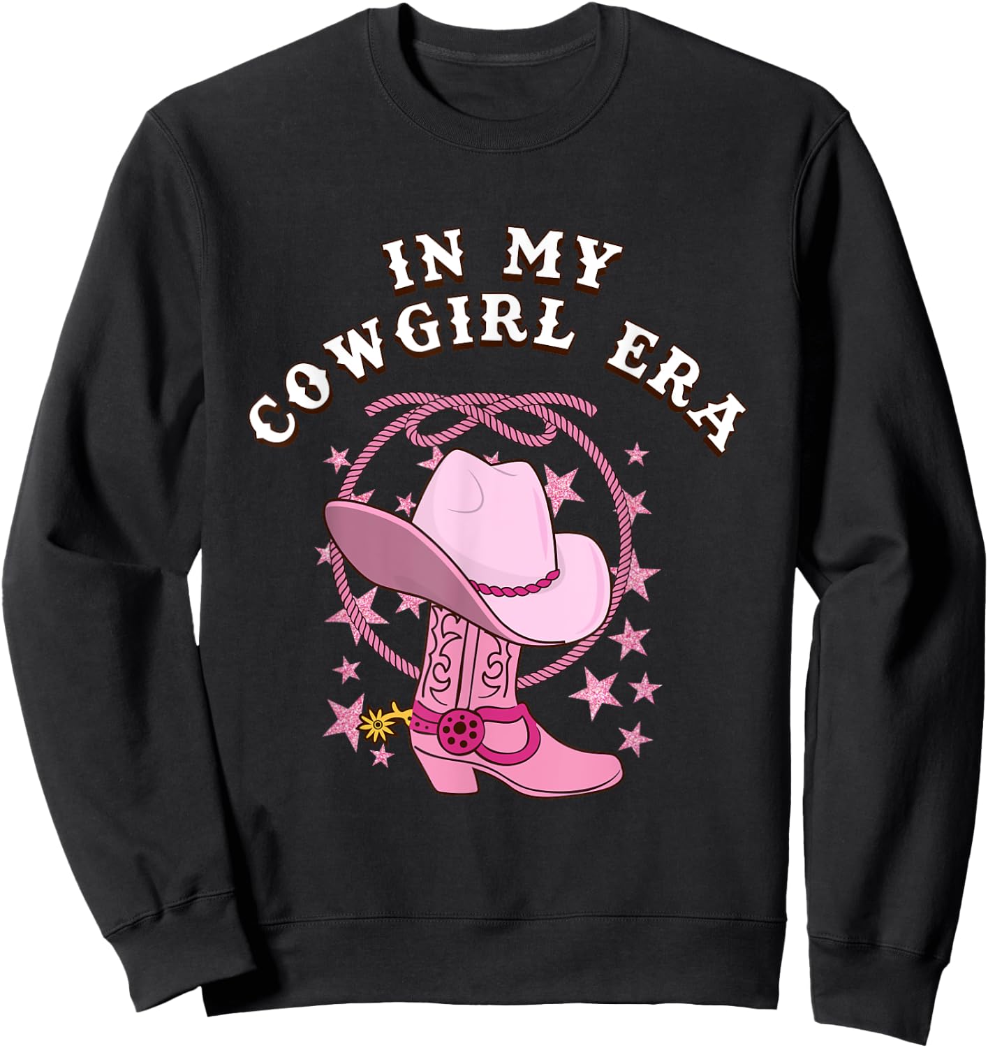 In My Cowgirl Era Retro Howdy Western Country Rodeo Cowgirl Sweatshirt - Sweatshirt | Black