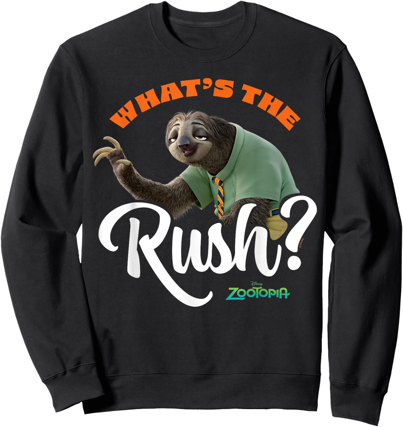 Zootopia - Flash Sloth What's The Rush Sweatshirt - Sweatshirt | Black
