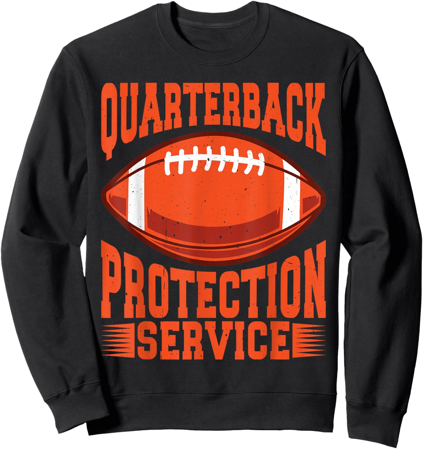Quarterback Protection Service Sweatshirt - Sweatshirt | Black