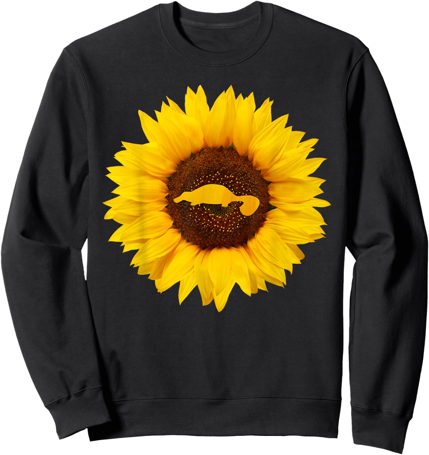Platypus Gift Men Monotreme Animal Sunflower Lover Sweatshirt - Sweatshirt | Black