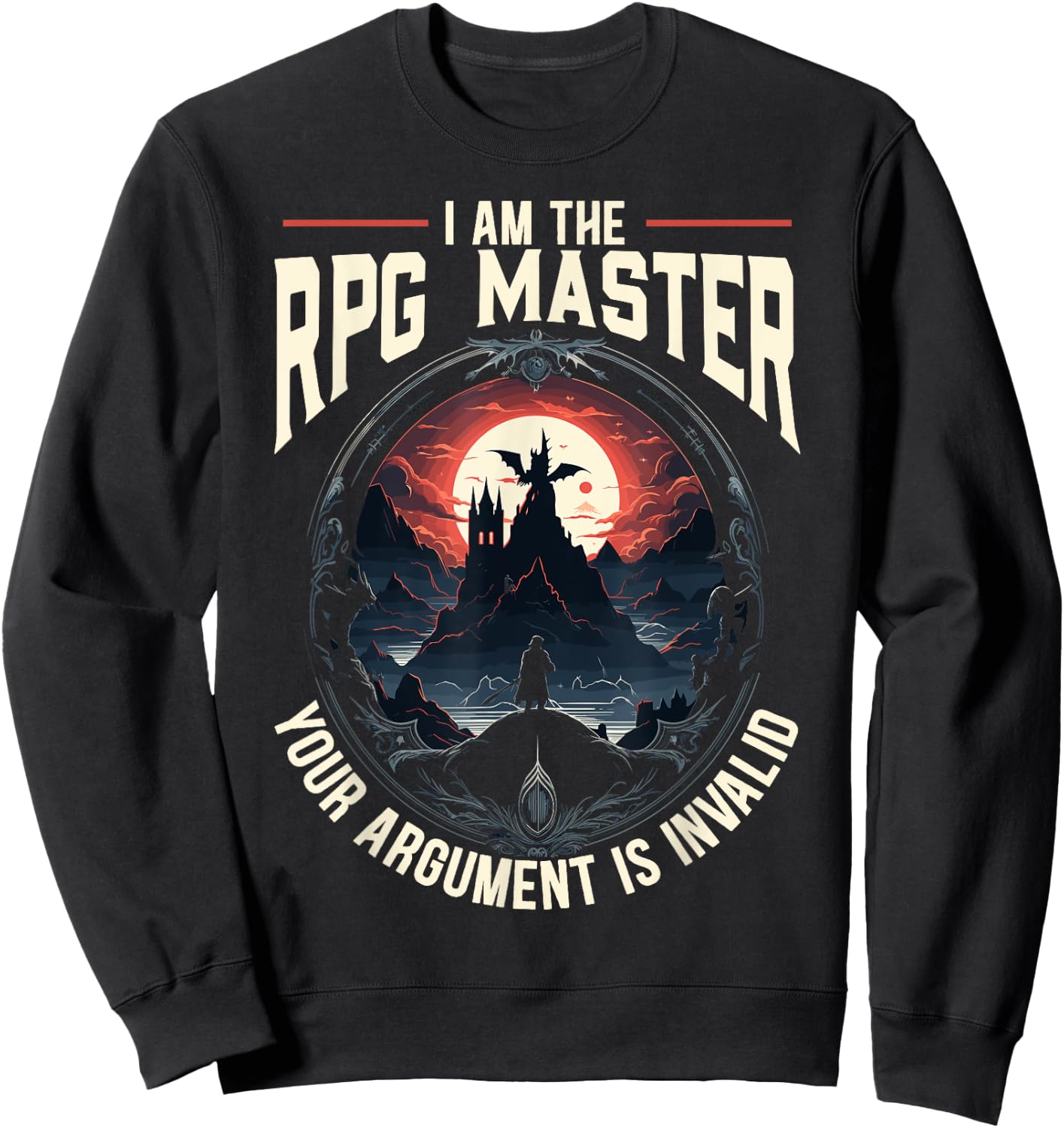 RPG Master D20 Gaming Tabletop Games Funny RPG Gamer Sweatshirt - Sweatshirt | Black