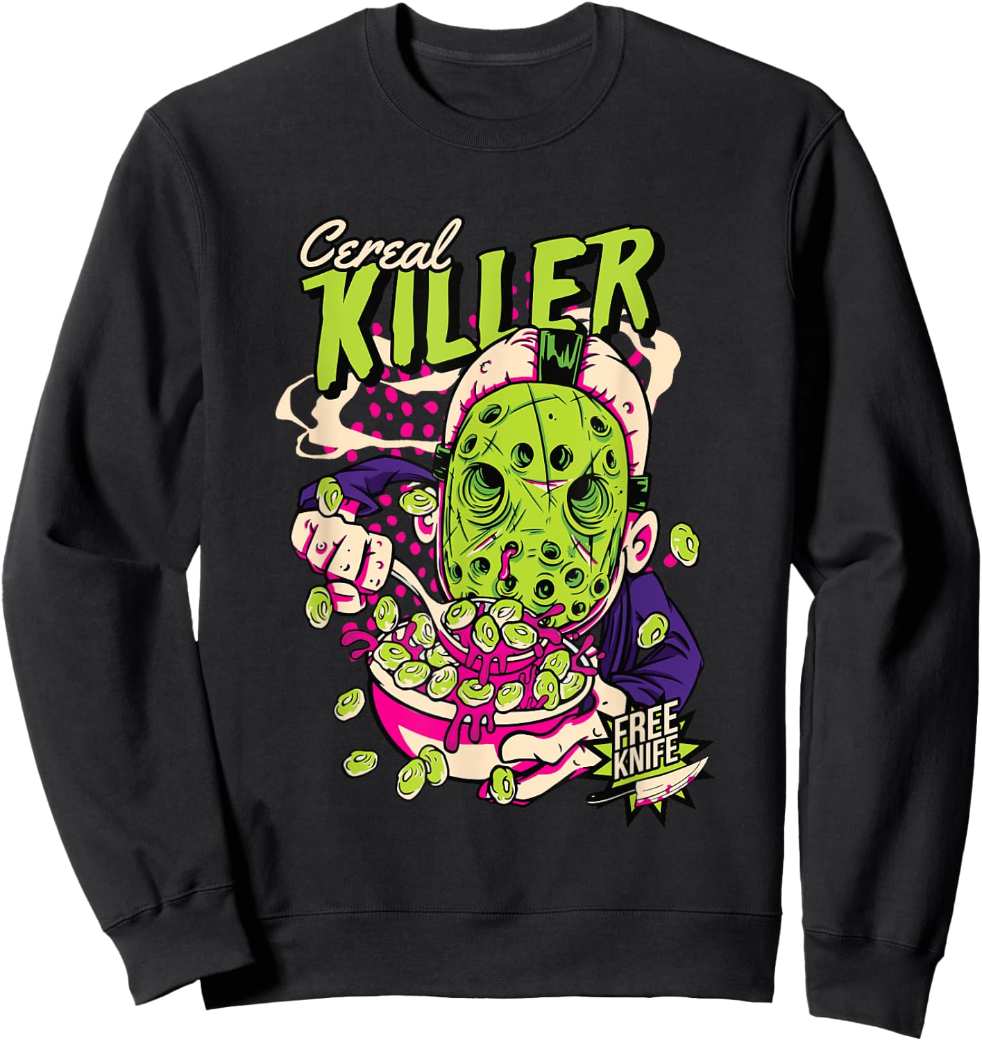 Cereal Killer | Horror Movies True Crime And Cereal Lovers Sweatshirt - Sweatshirt | Black