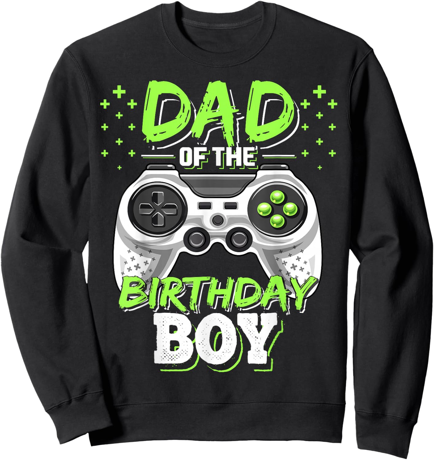 Dad of the Birthday Boy Matching Video Gamer Birthday Party Sweatshirt - Sweatshirt | Black