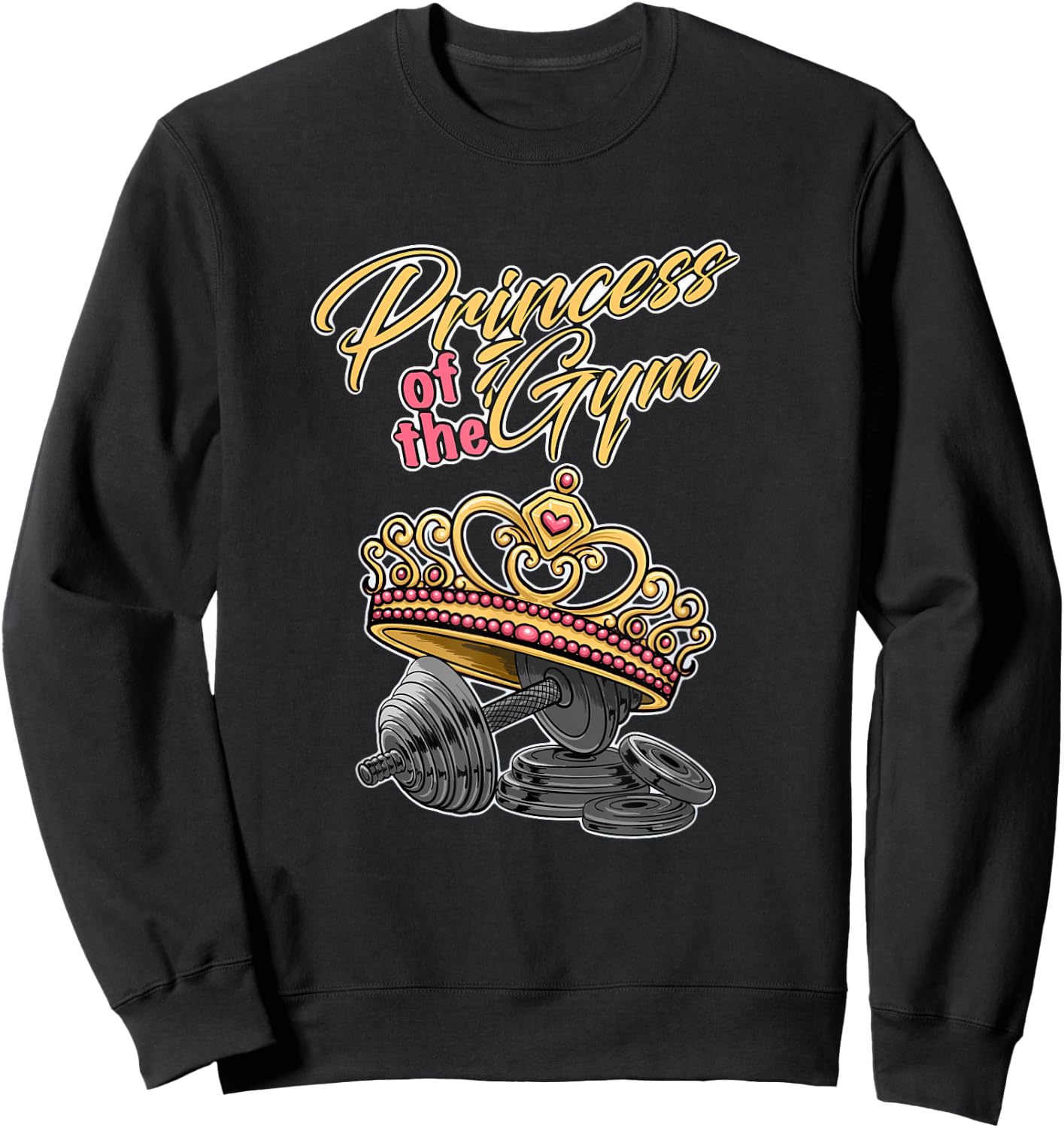 Princess of the Gym | Bodybuilding Strength Sports Gym Sweatshirt - Sweatshirt | Black