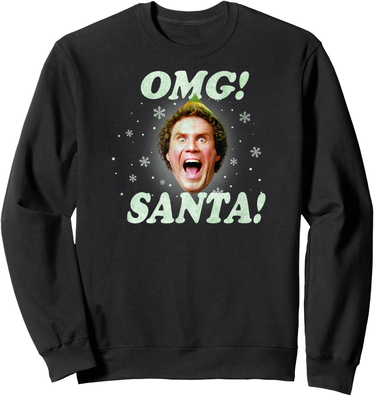 Elf Buddy OMG Santa Sweatshirt - Sweatshirt | Black
