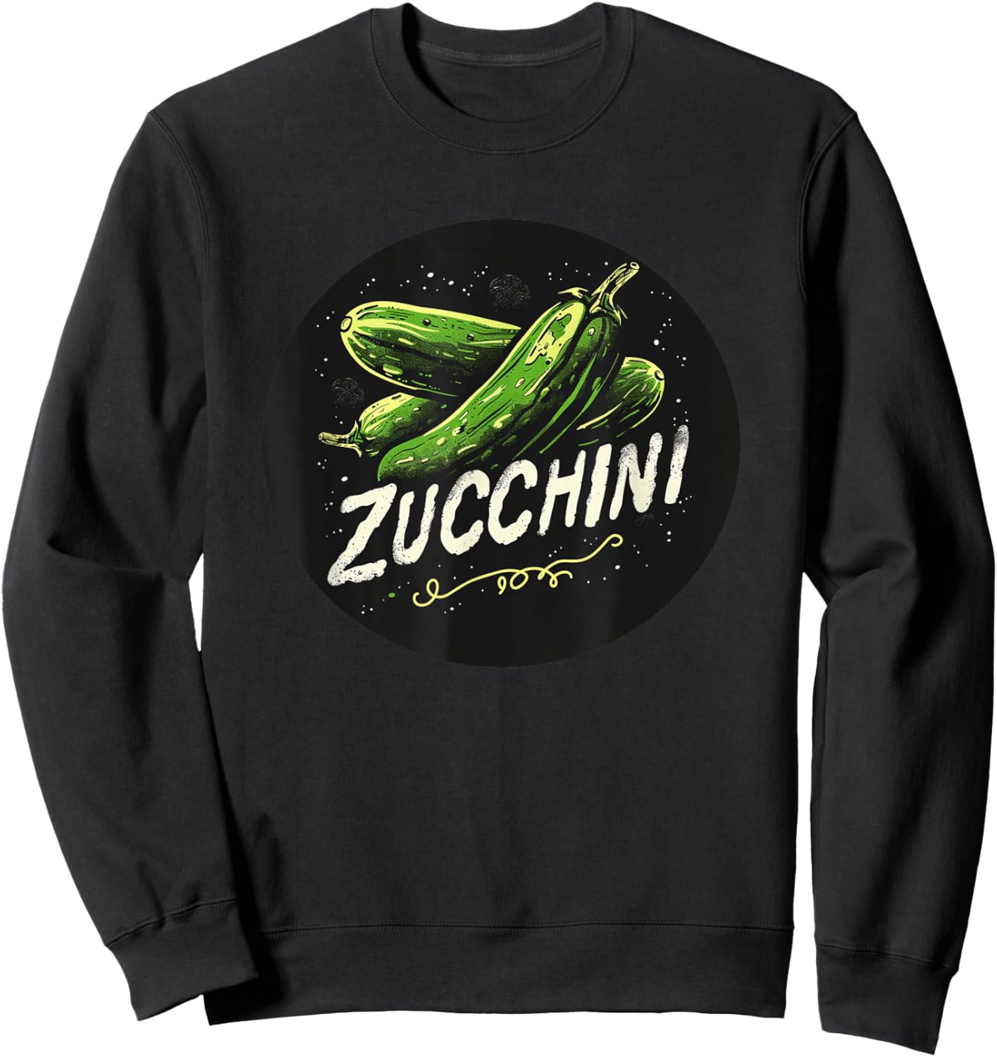 Happy Zucchini for Adults and Kids Sweatshirt - Sweatshirt | Black
