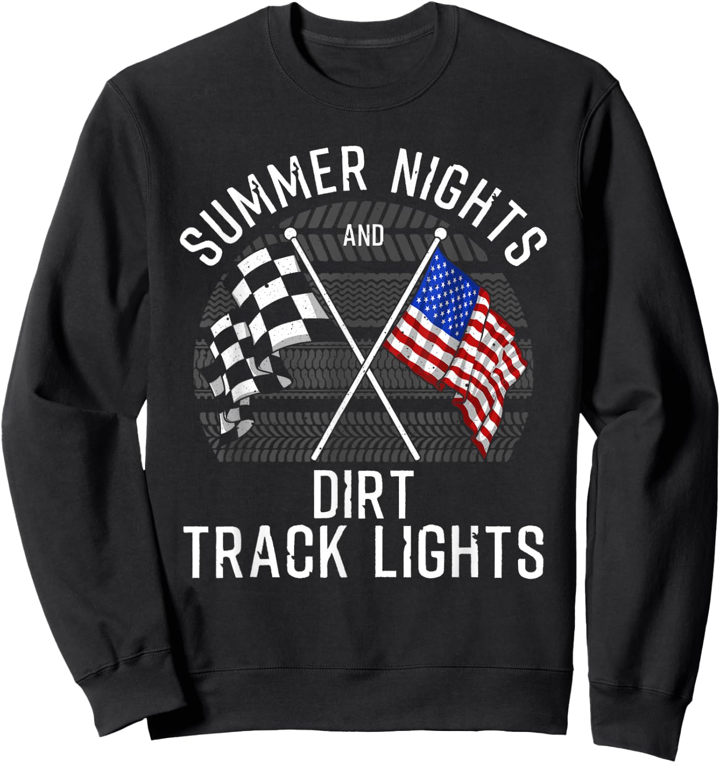 Funny Dirt Racing Gift Women Cool Dirt Track Racing Sweatshirt - Sweatshirt | Black