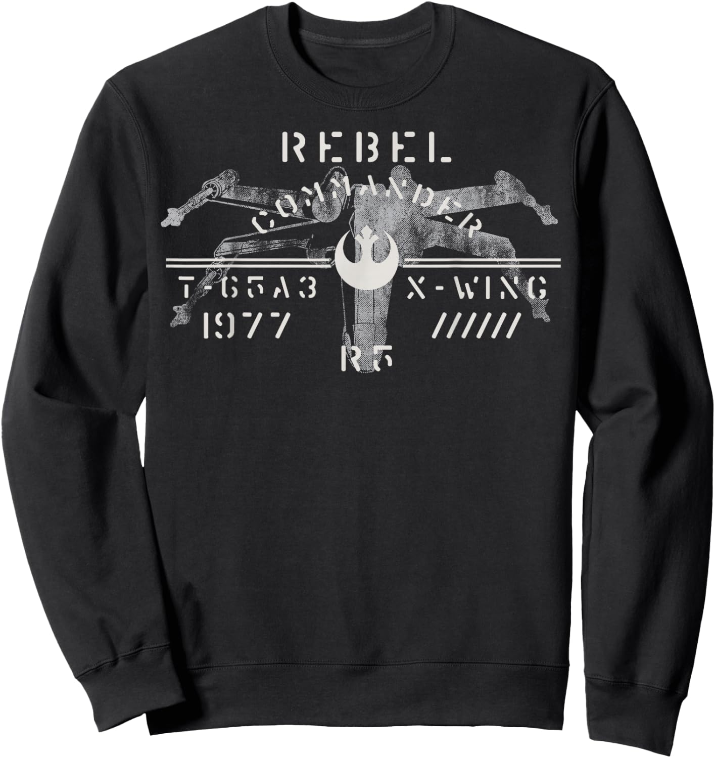 Star Wars Rebel 1977 X-Wing Stencil Sweatshirt - Sweatshirt | Black
