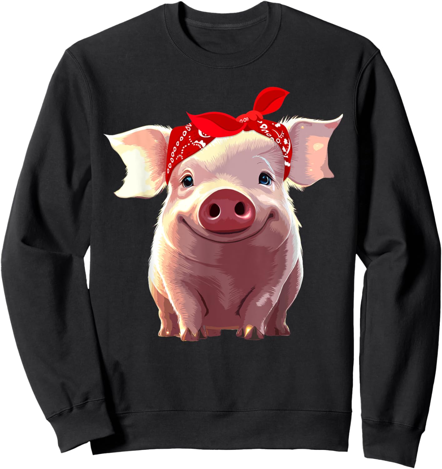Funny Pig Design Girls Kids Toddlers Piggy Lovers Sweatshirt - Sweatshirt | Black