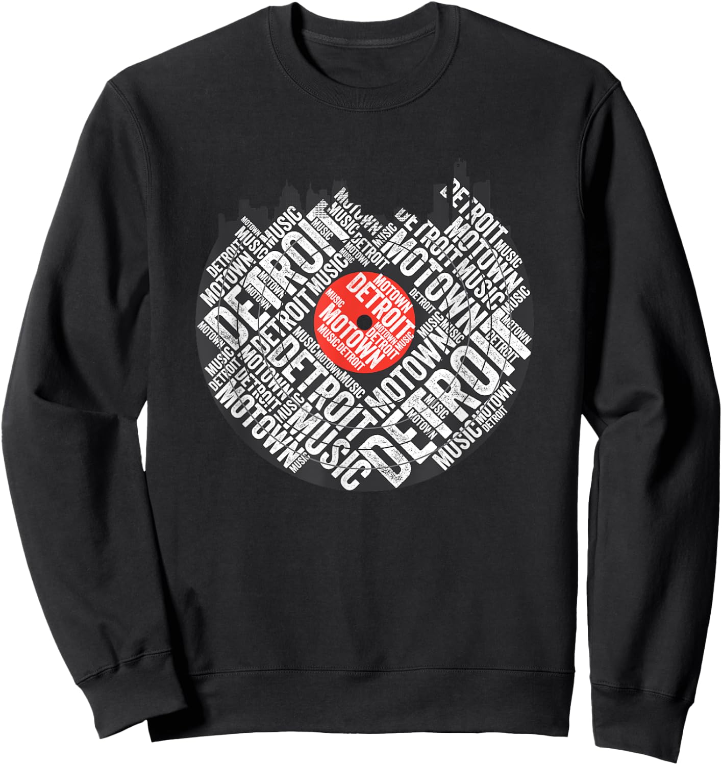 Detroit Motown Music US City America Michigan American Life Sweatshirt - Sweatshirt | Black