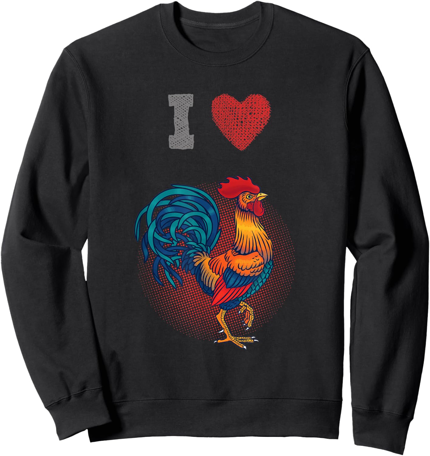 I Love Chickens - Cock / Rooster Sweatshirt - Sweatshirt | Black
