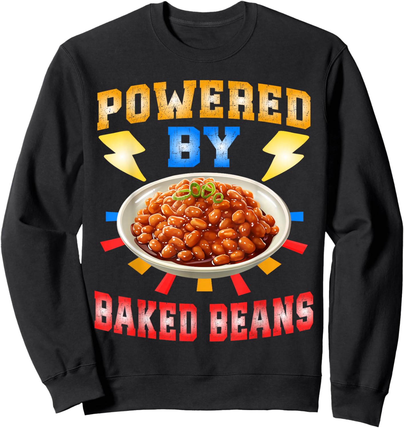 Powered By Baked Beans Sweatshirt - Sweatshirt | Black
