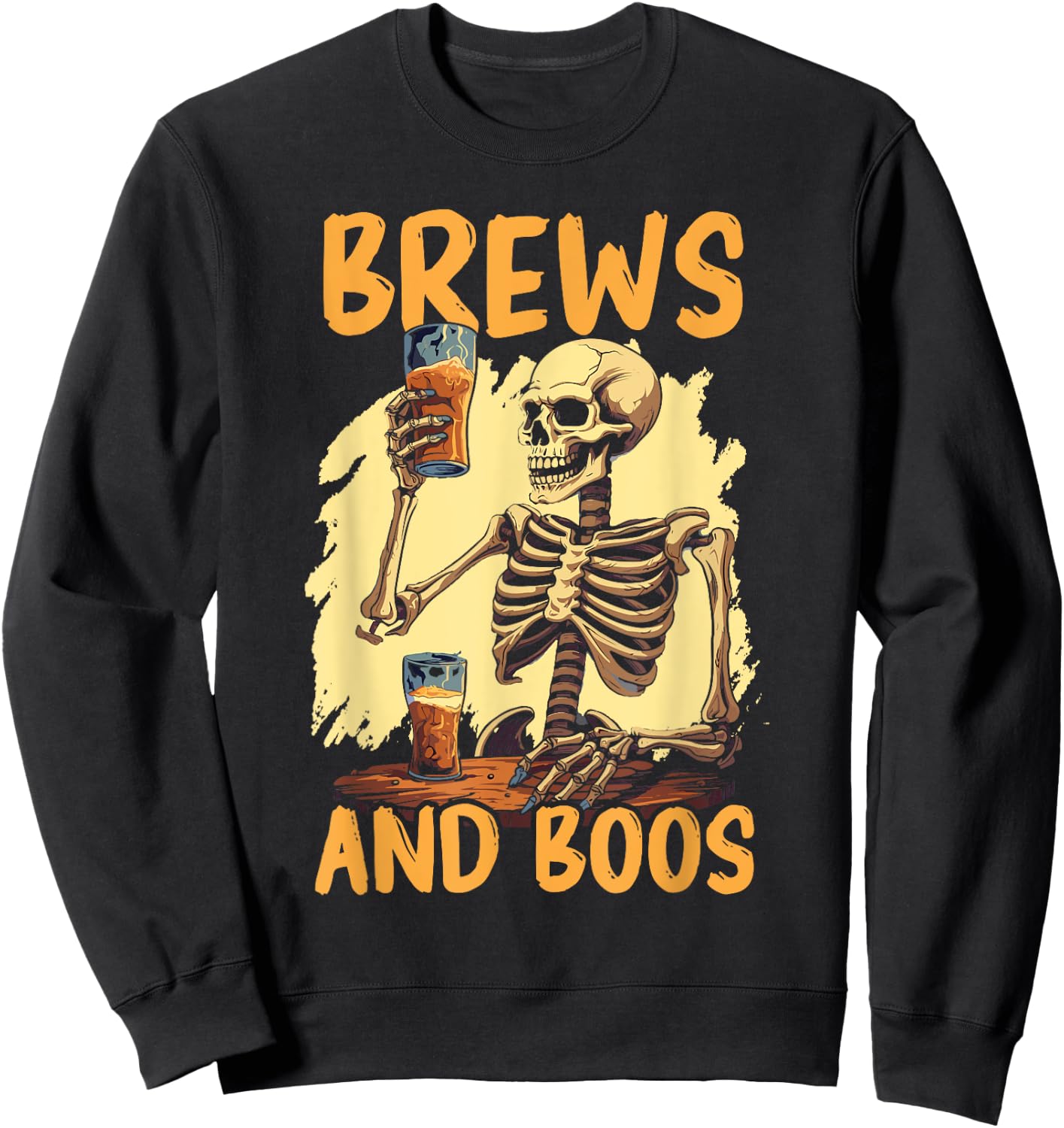 Halloween Beer Drinker Trick Or Treat Spooky Alcoholic Sweatshirt - Sweatshirt | Black