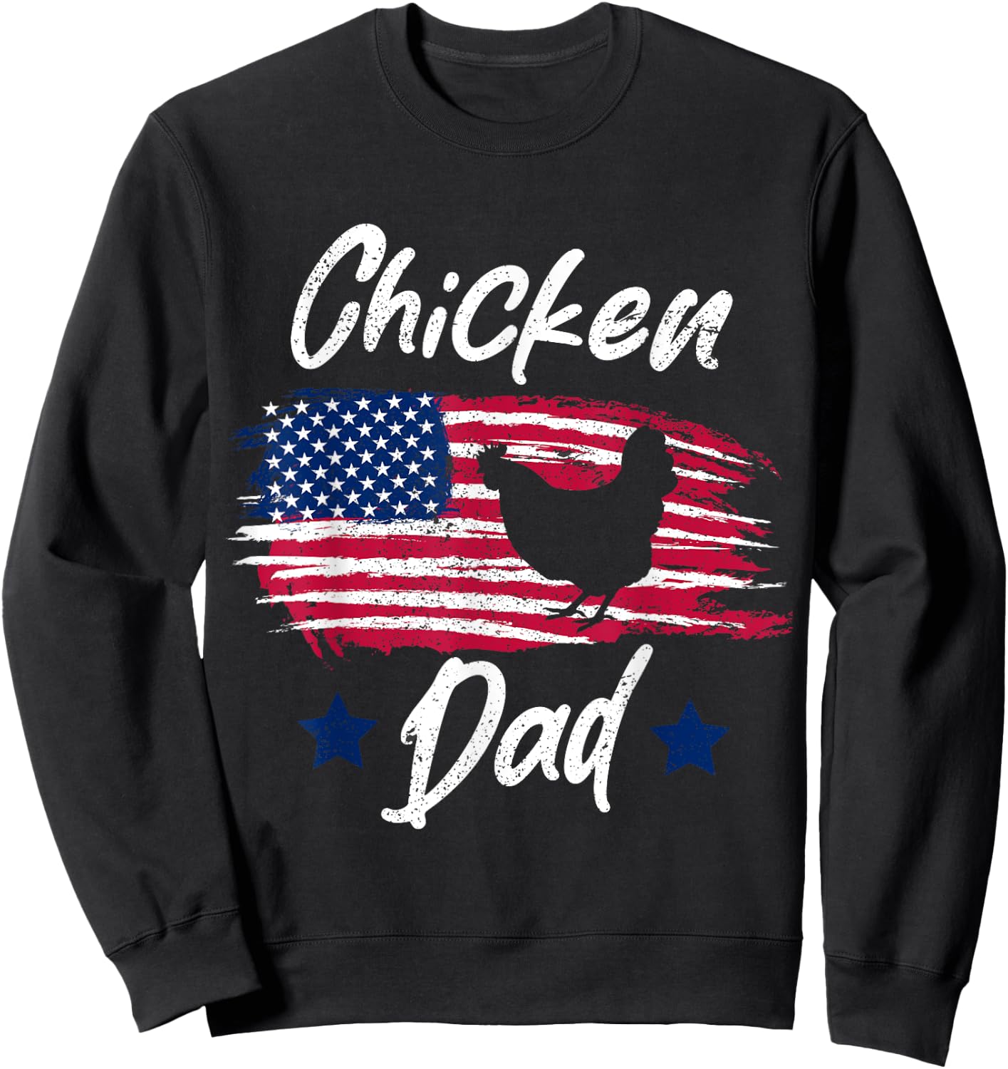 Chicken farmer Father Funny Chicken Dad Sweatshirt - Sweatshirt | Black