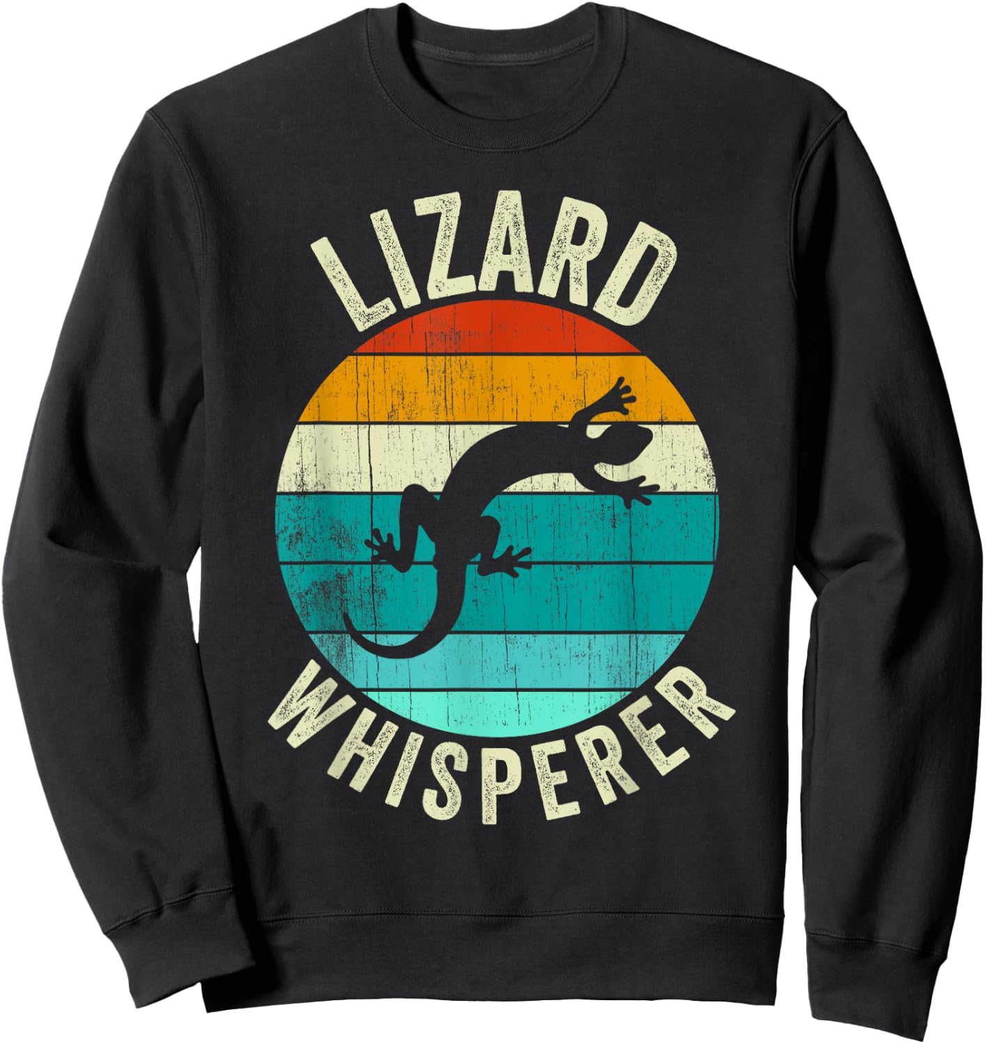 Vintage Retro Lizard Whisperer Gecko Reptile Lover Kids Gift Sweatshirt - Sweatshirt | Black