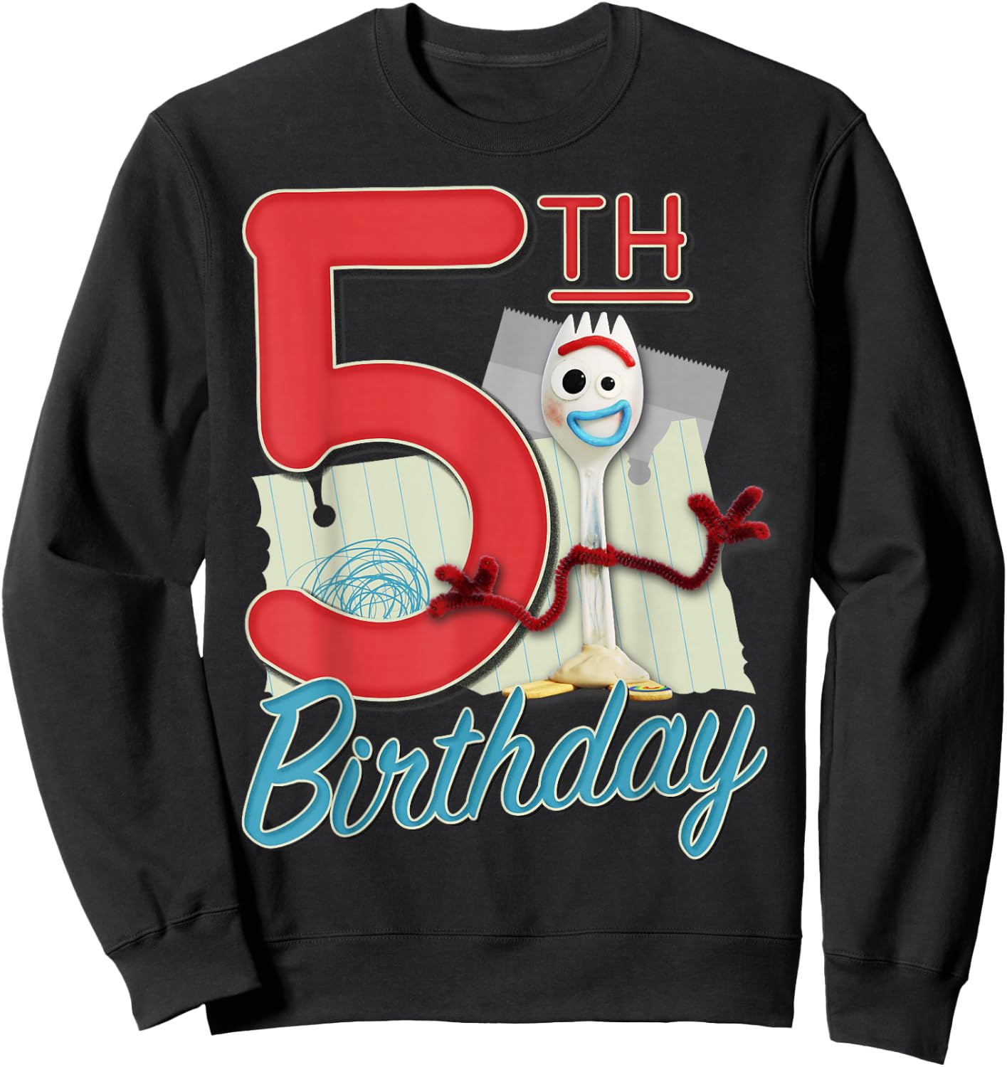 Disney Pixar Toy Story 4 Forky 5th Birthday Sweatshirt - Sweatshirt | Black