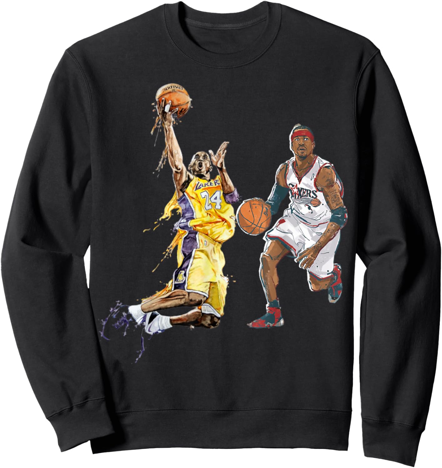 Basketball Stars Legends Vintage Retro Shirt Sweatshirt - Sweatshirt | Black