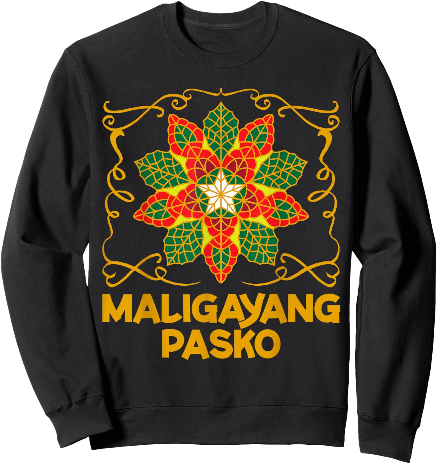 Philippines Christmas Pinoy Maligayang Pasko Sweatshirt - Sweatshirt | Black