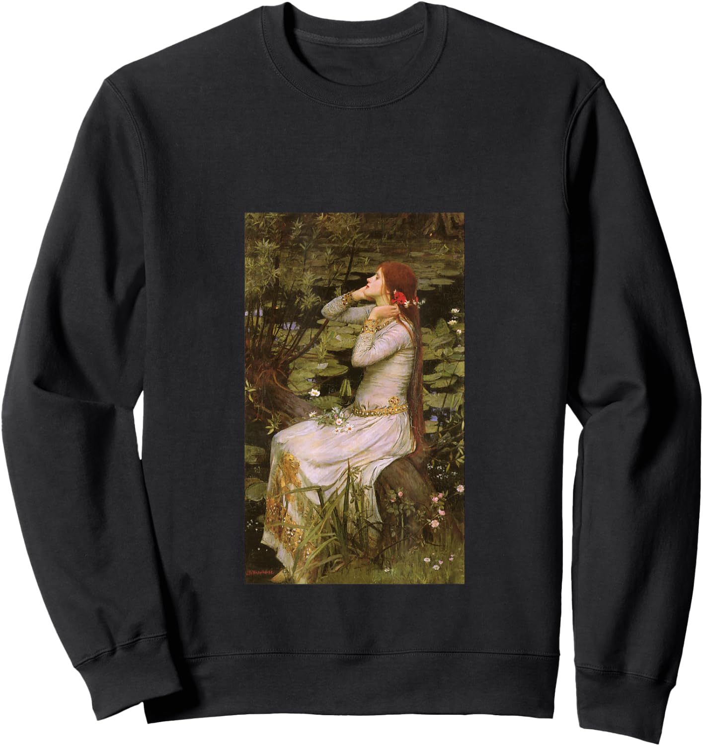 John William Waterhouse Ophelia Painting Sweatshirt - Sweatshirt | Black