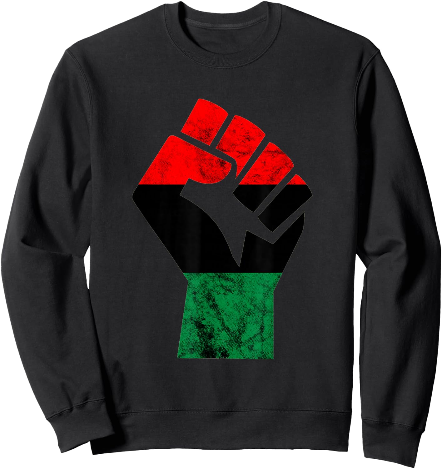 Pan African Fist UNIA Flag African African American Pride Sweatshirt - Sweatshirt | Black